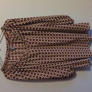 Roz & Ali 3/4 Sleeve Patterned Top